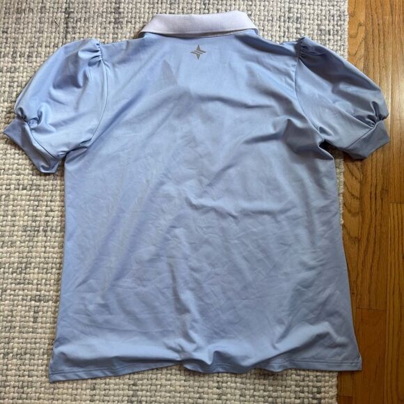 Tuckernuck TNUCK Sport Light Blue Puff Sleeve Caroline Polo XL - Picture 6 of 6